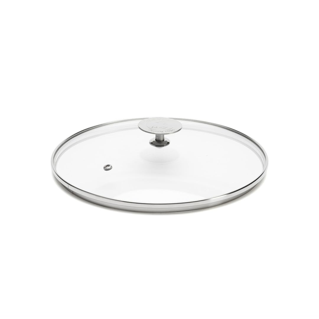 DE BUYER 3429.24 Milady Glass Stainless Steel Lid - Diameter 24cm