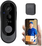 Wireless Smart Video Doorbell Camera, 2.4G WiFi Indoor Outdoor Smart Bell,Two-Way Audio for Night Vision, 1080p HD,No Subscription