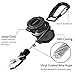 SHENGXIN 2 Pack Retractable Keychain Heavy Duty Carabiner Badge Holder, Tactical ID Badge Reel with 32” Steel Retractable Cord, 8.0 OZ