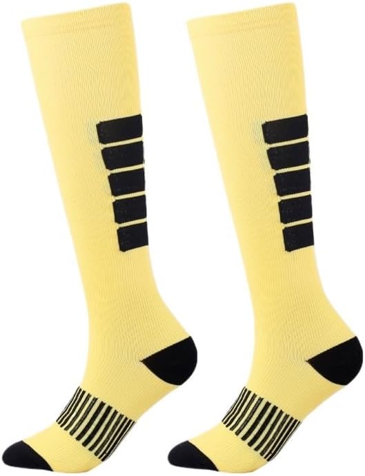 Striped Long Tube Pressure Socks For Sports Running Cycling