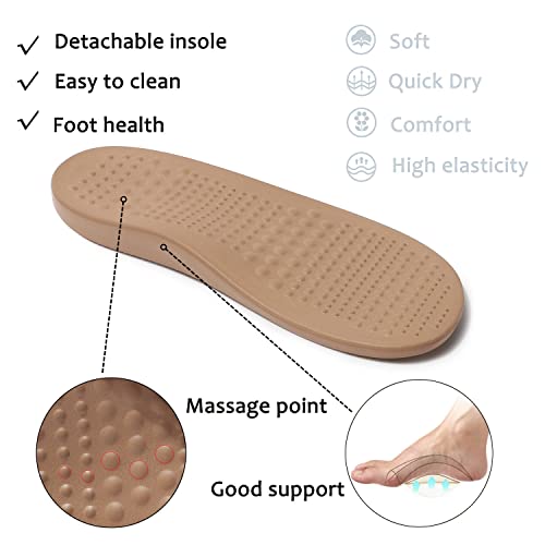 Image of ChayChax Men's and Women's Arch Support Clogs Garden Shoes Slip-on Outdoor Beach Water Sandals with Removable Cushion Footbed