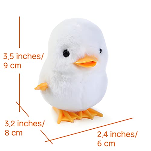 HawaStar Easter Wind-Up Plush Toys Fluffy Realistic Jumping Chicks & Ducks for Kids (Pack of 4) - Thumbnail 5