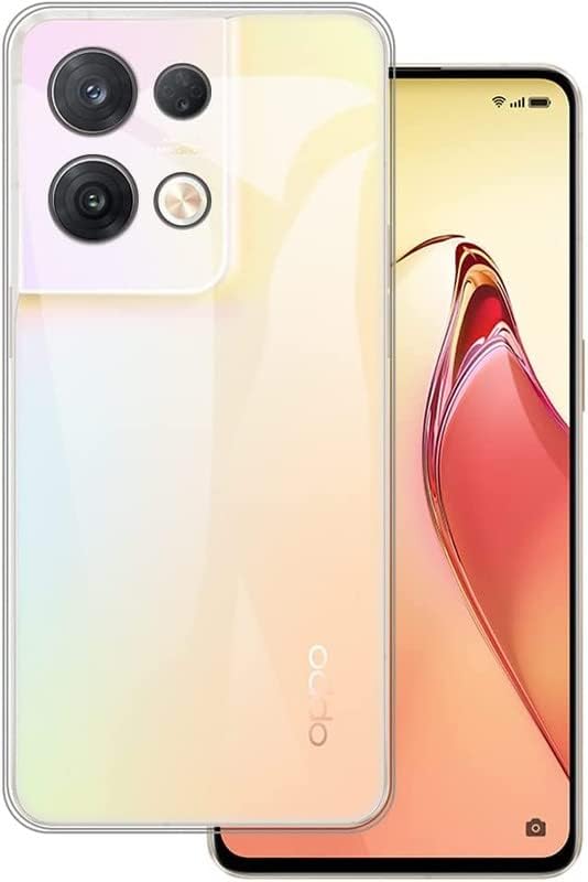Image of NISHTECH for Oppo Reno 8 5G Premium Transparent Hybrid Soft Slim Dust Proof Back Case Cover Silicone Silicone with Camera Protection