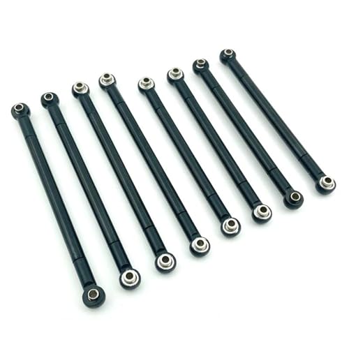 RC Upgrade Accessories for MN128 MN86K MN86KS MN86 MN86S for MN G500 Metal Chassis Link Rod Tie Rod Linkage Suspension Link 1/12 Refit RC Crawler Car Upgrade Parts(Black)
