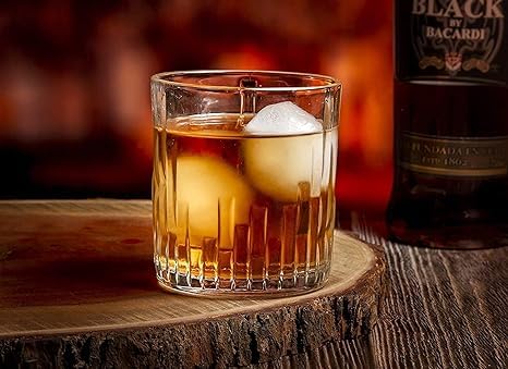 Sivam Enterprise GK Whisky GLASST Italian Premium Whiskey Glass Clear Crystal Whiskey Glass 340 ML Set of 6.