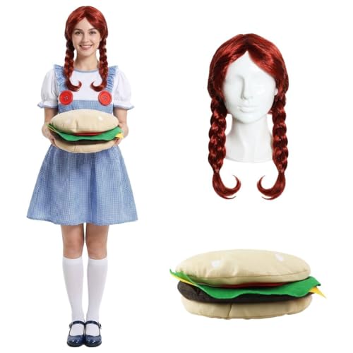 Personnage de cheveux rouges en peluche pour animation cosplay et Halloween