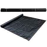 winemana 5 Ounce Weed Barrier Control Fabric Ground Cover Membrane, Professional Woven and Non-Woven Landscape Blocking Fabric, Eco-Friendly Blocker Fabric (3 FT x 100 FT)