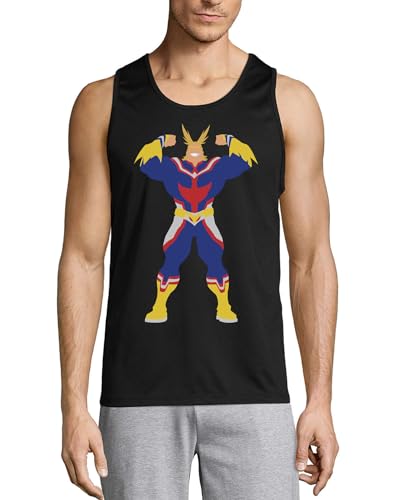 Camiseta sin mangas Anime 11 de algodón negro para ropa deportiva de hombre