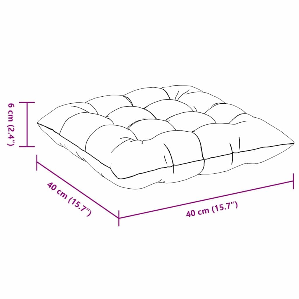 Sitzkissen 4 Stück Wolkengrau 40 x 40 x 6 cm Stoff mit rutschfesten Bändern, waschbarer Bezug für Esszimmer, Büro, Balkon, ergonomische Polsterauflage und Sitz-Erhöhung
