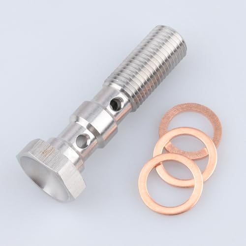 Image of AC PERFORMANCE 3 /8 x 24 Double Banjo Bolt, -3 AN, 40mm UHL, Stainless Steel