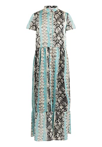Robe maxi à manches courtes vêtement long fluide femme