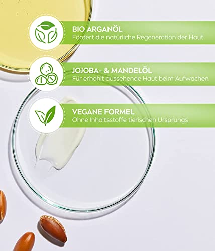 NIVEA Natural Balance - Crema de noche regeneradora (50 ml), crema hidratante con aceite de argán orgánico, aceite de jojoba y almendra, crema de noche nutritiva para todo tipo de piel - imagen 2