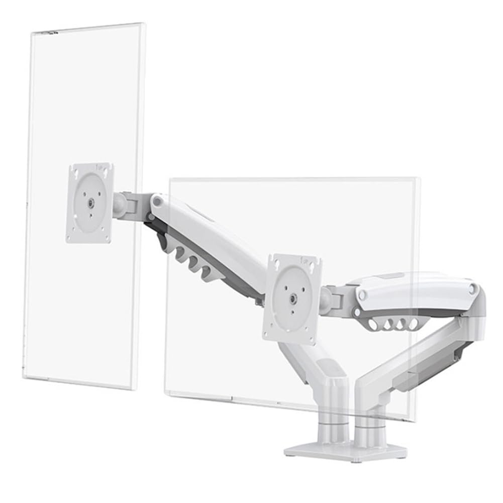 Brazo de Resorte para Monitor de Escritorio F160, Soporte para Dos Monitores de 17 A 27 Pulgadas, Brazo de Movimiento Completo, Carga de 2 A 9 Kg A