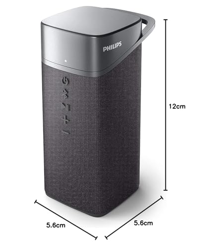Philips Bluetooth S3505/00 avec Microphone, 10 Heures d'Auxtonomie, Portée de 20 M Gris