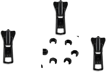 Zipper Repair Solution - #3 YKK Jacket Molded Vislon Sliders with Top Stops Included - Color: Black (3 Sliders Per Pack) Made in The United States