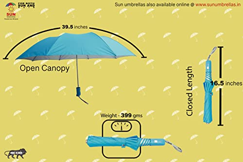 Image of Sun A-Series 2 Fold UV Protective Umbrella (Blue)