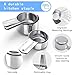 TILUCK Stainless Steel Measuring Cups Set,Kitchen Gadgets for Cooking & Baking,Set of 5