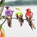 LWINGFLYER 12pcs Fake Birds Realistic Artificial Feathered Birds Ornament Sparrow with Wire Feet for Arts and Crafts & Decoration (Model - L15)