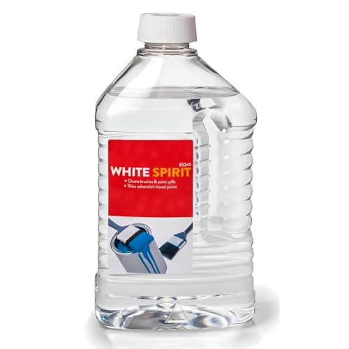 White Spirit 2Ltr Multi-Purpose Paint Solvent for Cleaning Brushes Thinning Oil-Based Paints Removing Grease and General DIY Use