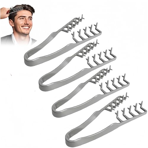 Peine de dientes anchos 4 piezas para texturizar cabello miniatura 1