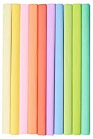 Krepppapier 50x200 cm Crepepapier für Handwerke, Kräuselpapier zur Dekoration, Schulpapier, Rollenpapier Elastizität, nicht abfärbende Farben, Pastellfarbenmix 10er Pack
