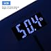 YOOSKE Digital Body Weight Bathroom Scale Easy Read Backlit LCD Display, 180kg/400lb Precision Measurements with Non Slip Design Step-On Balance Scale (2 Batteries Included) (Blue)