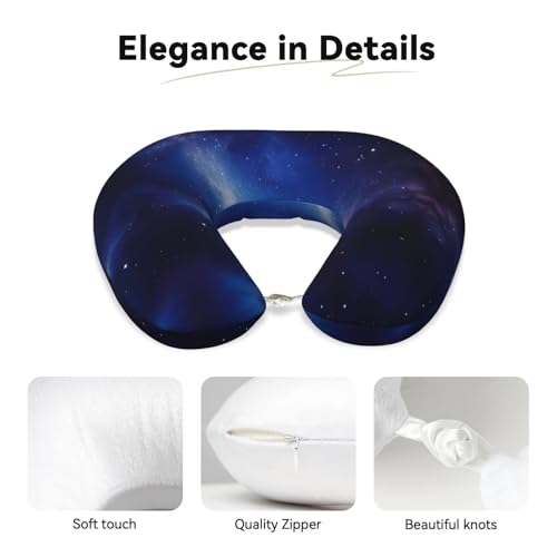 Almohada de Viaje de Fibra Poliéster Semicircular Negra miniatura 4