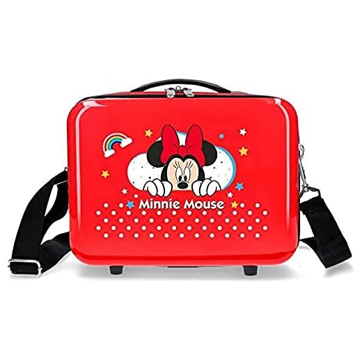 Disney Minnie Rainbow Neceser Adaptable Rojo 29x21x15 cms Rígido ABS 9,14L 0,84 kgs