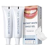 TEAWOO Instant White Smile Gel | Tooth Whitening Gel- 60ml (2x30ml) Formulated for Sensitive Teeth | Plus Food-Grade Silicone Mouth Tray |...