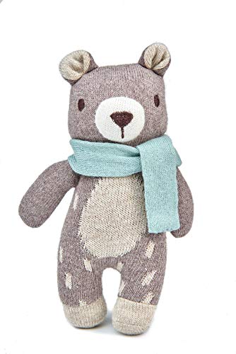 ThreadBear Design Soft Teddy Doll For Babies And Toddlers - Promote Sensory Play And Touch Recognition From 0+ (Fred the Bear)