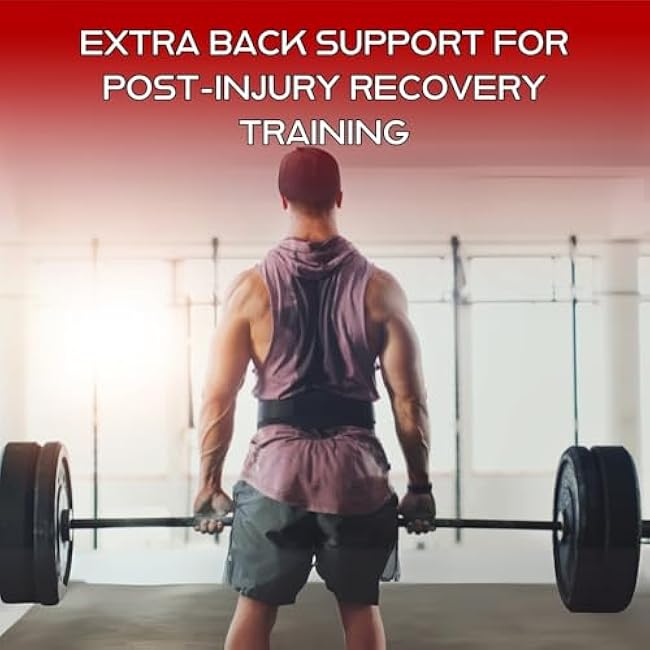 Dark Iron Fitness Self-Locking Weight Lifting Belt for Powerlifting, Squats, Premium Gym Core & Back Support, Weightlifting Training Equipment