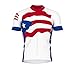 Puerto Rico Flag Short Sleeve Cycling Jersey for Women - Size M