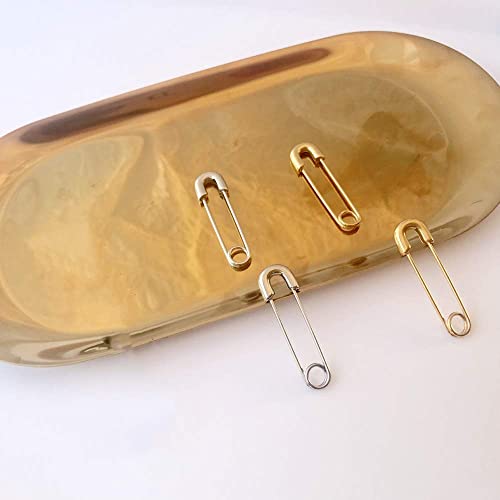 Punk Safety Pin Cartilage for Women Stainless Steel Minimalist Hoop Earrings Personalized Dangle Drop Fashion Hypoallergenic Jewelry Gifts 33mm (Silver)4