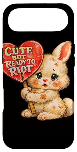 Cute But Ready To Riot Bunny Heart ���g�� ������ �X�}�z�P�[�X iPhone Air �p