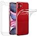 ivoler Funda para iPhone 11 6.1 Pulgadas, con 3 Unidades Cristal Templado, Transparente Suave TPU Silicona Carcasa Protectora Anti-Choque Caso Delgada Anti-arañazos Case