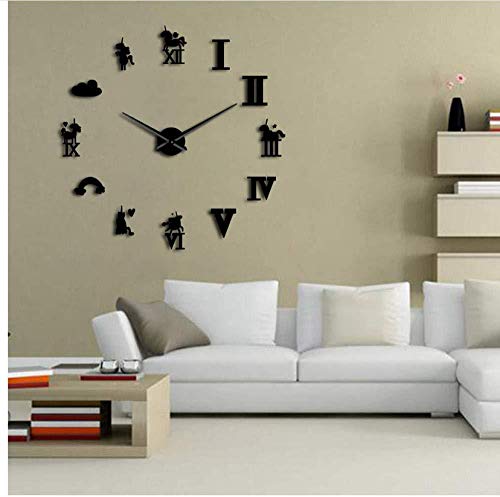 Preisvergleich Produktbild DIY Wanduhr Feuerwehrmann Feuerwehrmann DIY große Wanduhr Feuerwehr Logo Bilderrahmen leise Reinigung Wanduhr Feuerwehrmann Kunst Geschenk