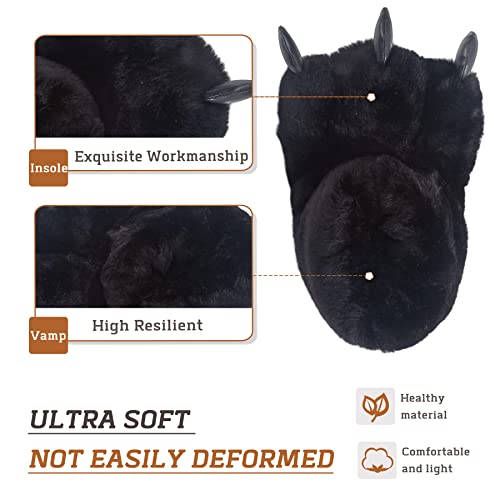 Animal Paw Slippers Plush Warm Home Closed Back Shoes Fluffy Funny Furry Claw for Kids Boys Girls Adults Women Cosplay Holiday Indoor Winter3
