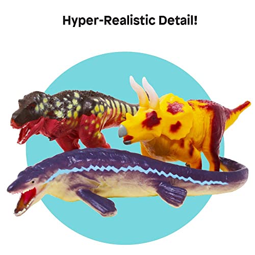 Boley 18 Pack 4" Dinosaur Toy Set - The Gosnell Model - Educational Dinosaur Toy And Mammoth Action Figure Playset For Kids - Great As Dinosaur Toys And Birthday Party Favors! - Ages 3 And Up! #TOP2