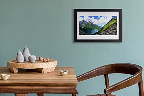 Affiche avec cadre de montagnes 30x20 cm pour décorer une chambre