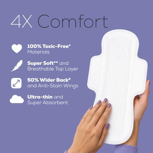 Image of Flawsome L Size Sanitary Pads for GIrls and Women | Rash Free Pad | Ultra Soft Pads | 100% Organic Cotton | (Pack of 10-L)