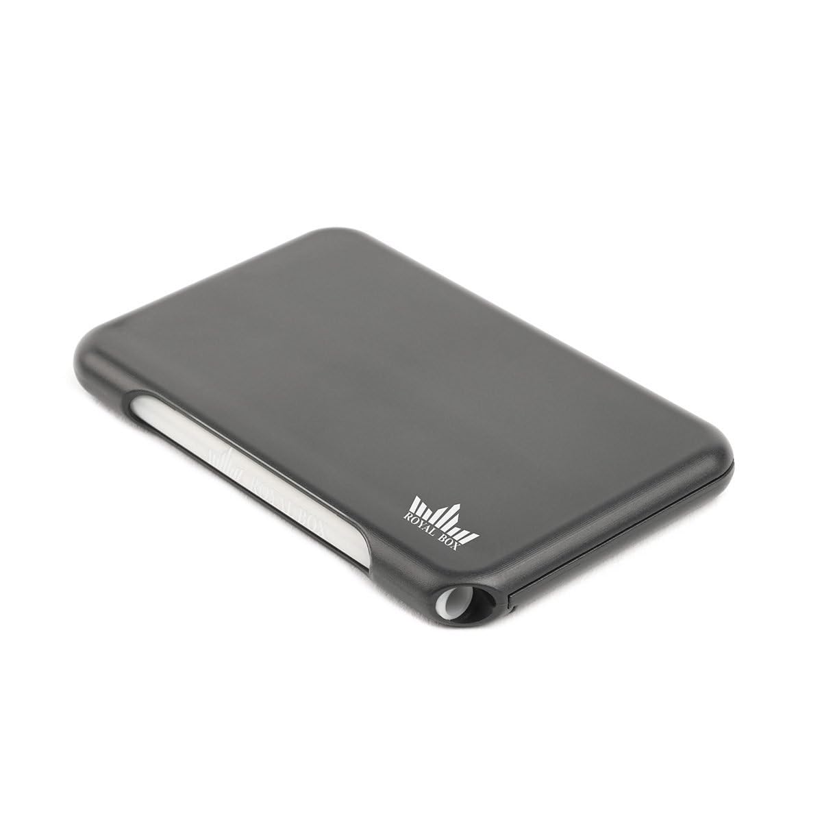 Royal Box Torpedo: almacenamiento discreto, 8 compartimentos, plástico, ideal para viajes, color negro