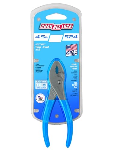 Channellock 524 Slip Joint Plier Shear Little Champ, 4.5" , Blue - image 5