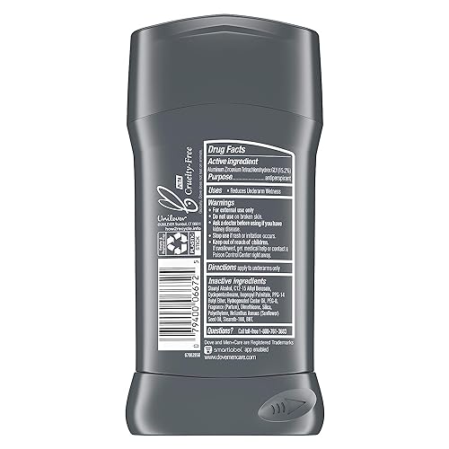 Image of Dove Men + Care 48 Hour Antiperspirant Stick, Non-Irritant, Extra Fresh, 2.7 Ounces, Pack of 7
