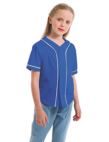 Image of Yuji Itadori Kids Baseball Jersey Button Boys Short Sleeve T-Shirts Hip Hop Fashion Casual Sports Solid Color Shirt
