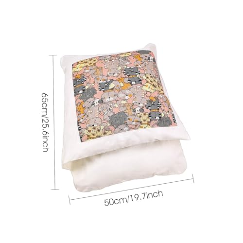 Sac de couchage doux pour chat avec tapis chauffant lavable intégré - 6