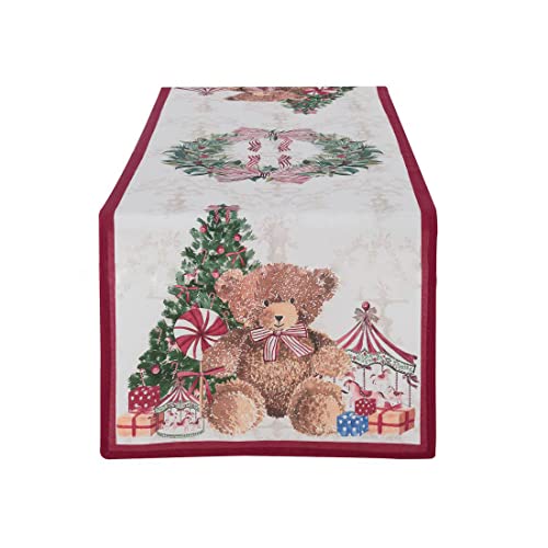 Blanc Mariclò' Runner da Tavolo Natalizio Teddy