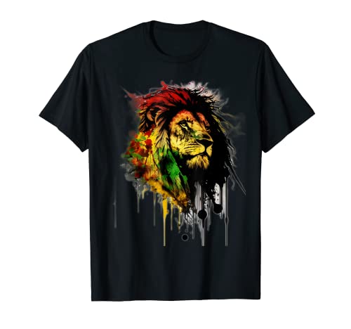 Rasta Lion - Rastafari con diseño de reggae y jamaica Camiseta