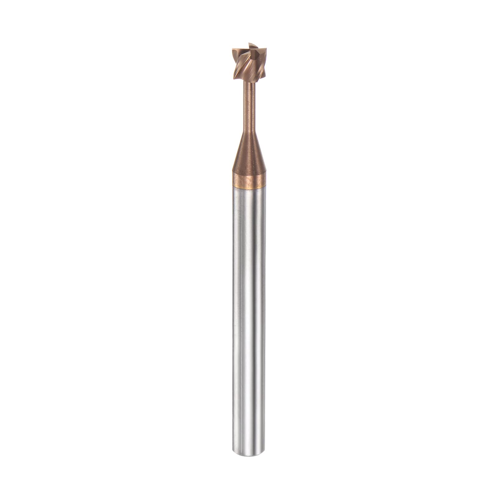 HARFINGTON T Slot End Mill Milling Cutter 4mm Cutting 3.5mm Depth 4mm Shank Solid Carbide Titanium Coated 4 Flutes for Stainless Steel Alloy