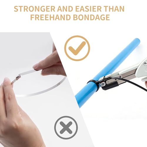 Stainless Steel Cable Tie Gun, 4 Level Adjustable Fastening Tie Tool, Wrap Tightening Cable Tie Cutter, Metal Zip Tie Gun for Home Decoration, Cable Bundling and Electronic Engineering by exsulity - Image 6