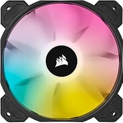Mejor Ventilador 120Mm Corsair iCUE SP120 RGB ELITE Ventilador de rendimiento de 120 mm PWM (tecnología CORSAIR AirGuide, ocho LED RGB programables, bajo nivel de ruido de 18 - 26.5 dBA, control PWM, 1500 rpm), negro
